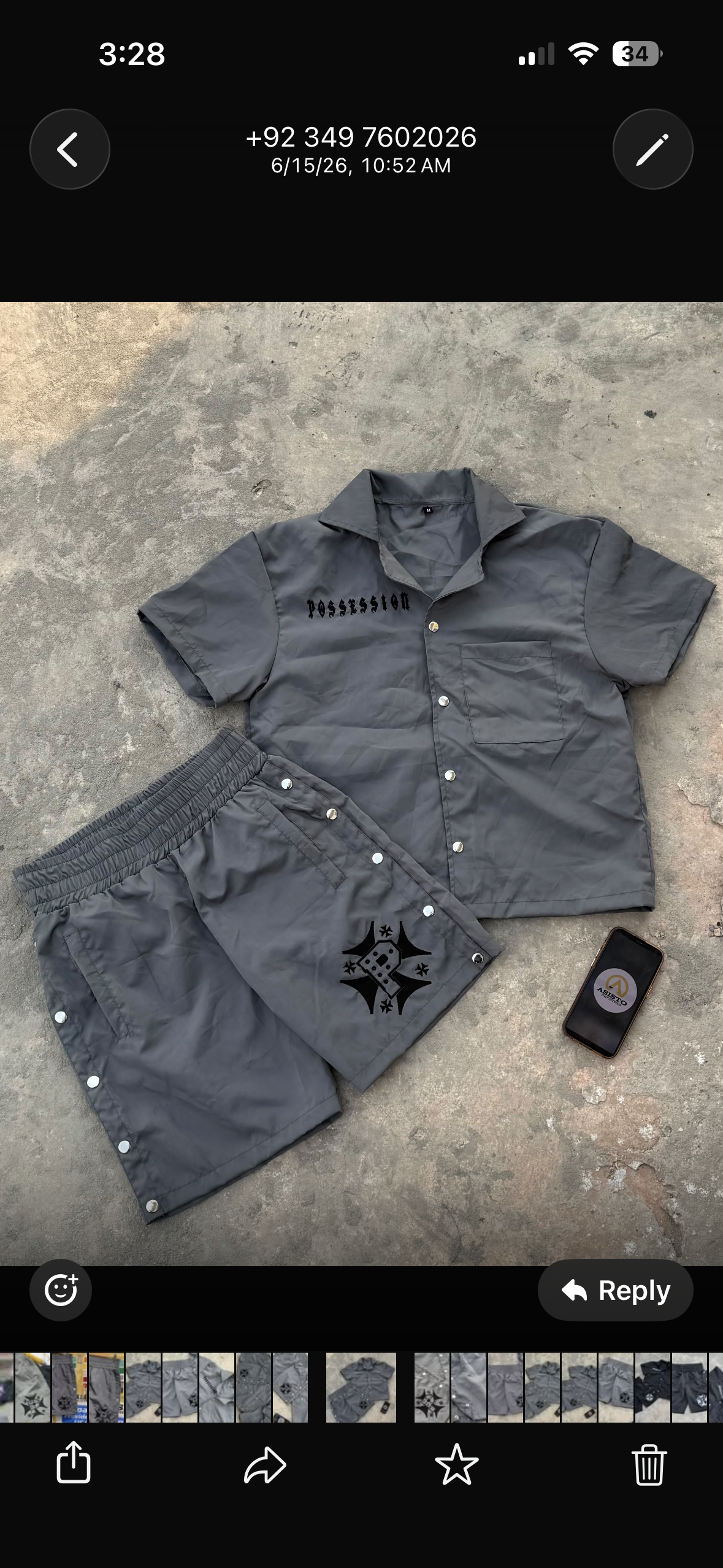 Black&grey nylon shorts